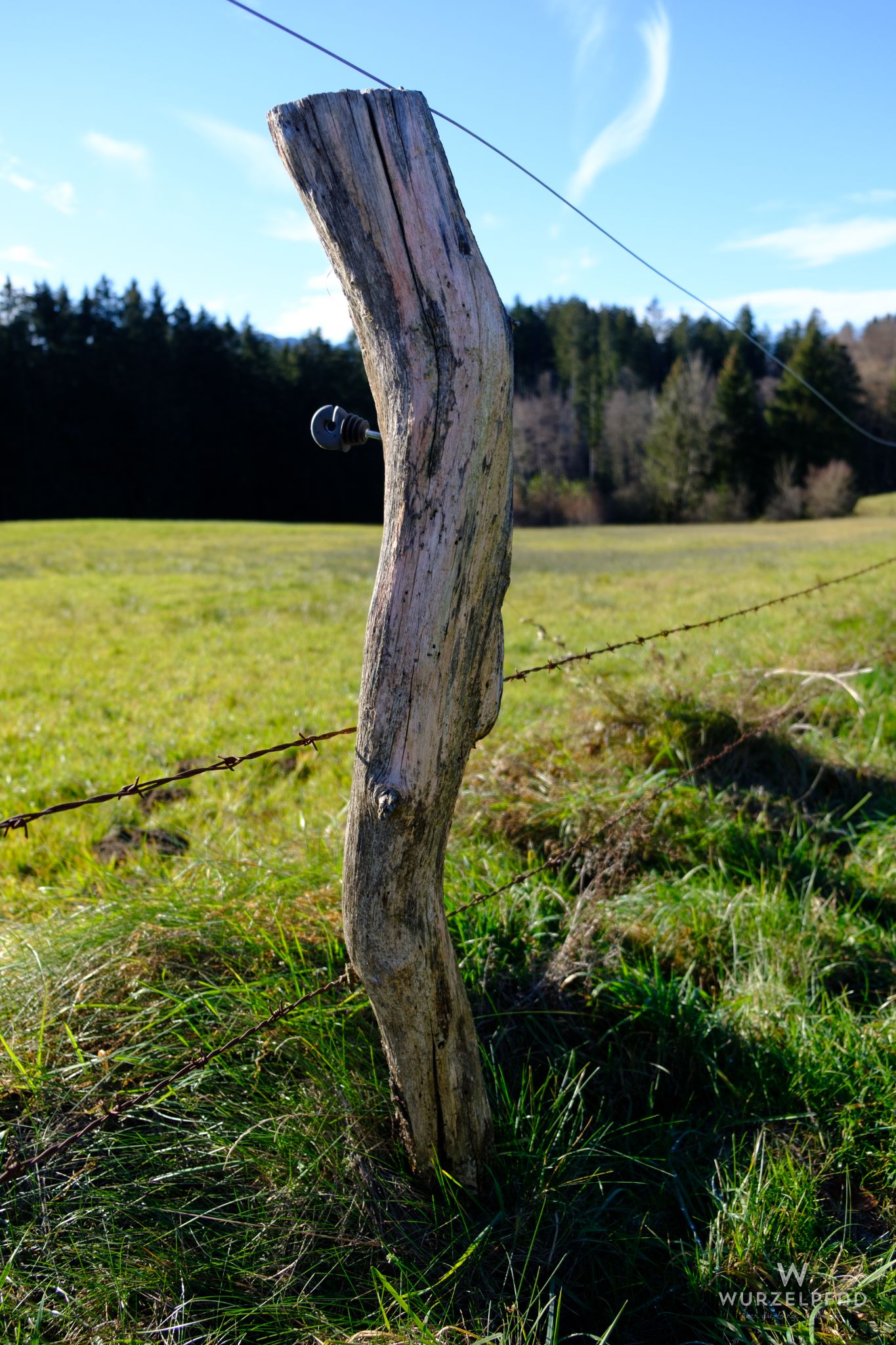 Malerischer Zaunpfosten